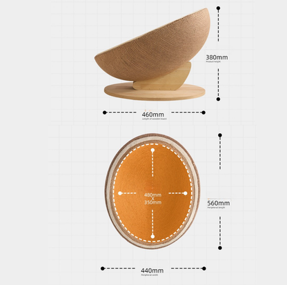 Eggshell-Shaped Sisal Cat Scratcher Nest