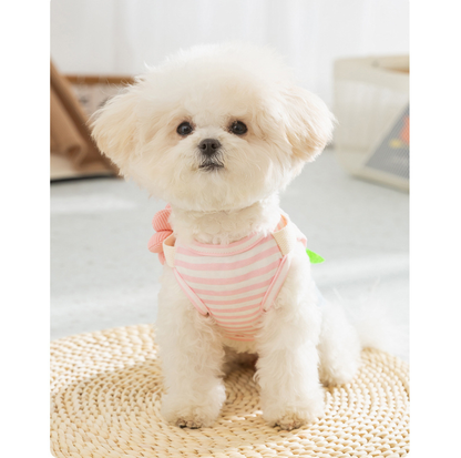 Denim Patchwork Pet Dress with D-Ring for Cats & Small Dogs