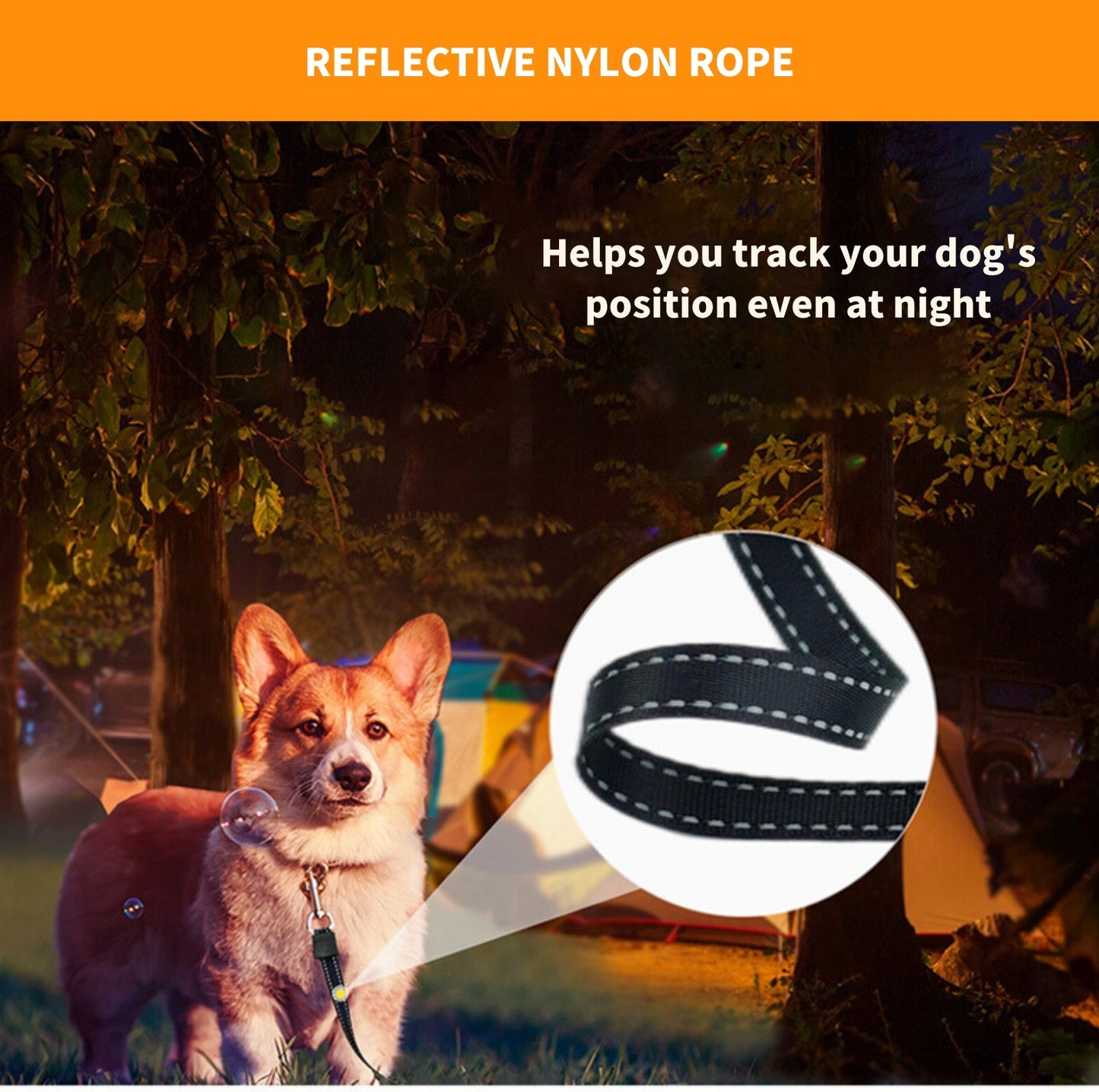 Purrpy Retractable Dog Leash - Reflective and Durable