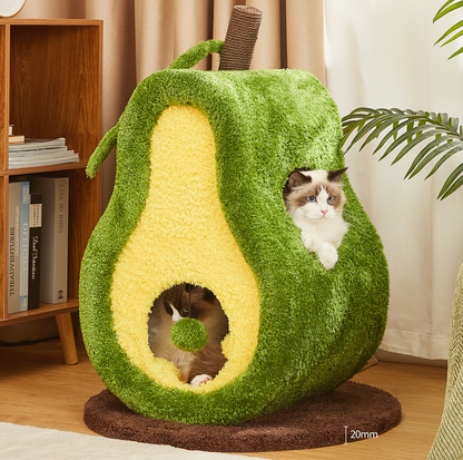 Cmisstree Avocado Multifunctional Cat Scratching Post and Bed