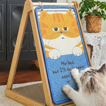 Ginger Cat Calendar-Style Scratcher Board with Wooden Frame