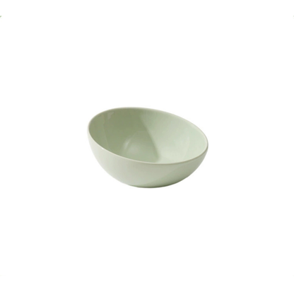Elevated Round Ceramic Pet Bowl with Oak Base