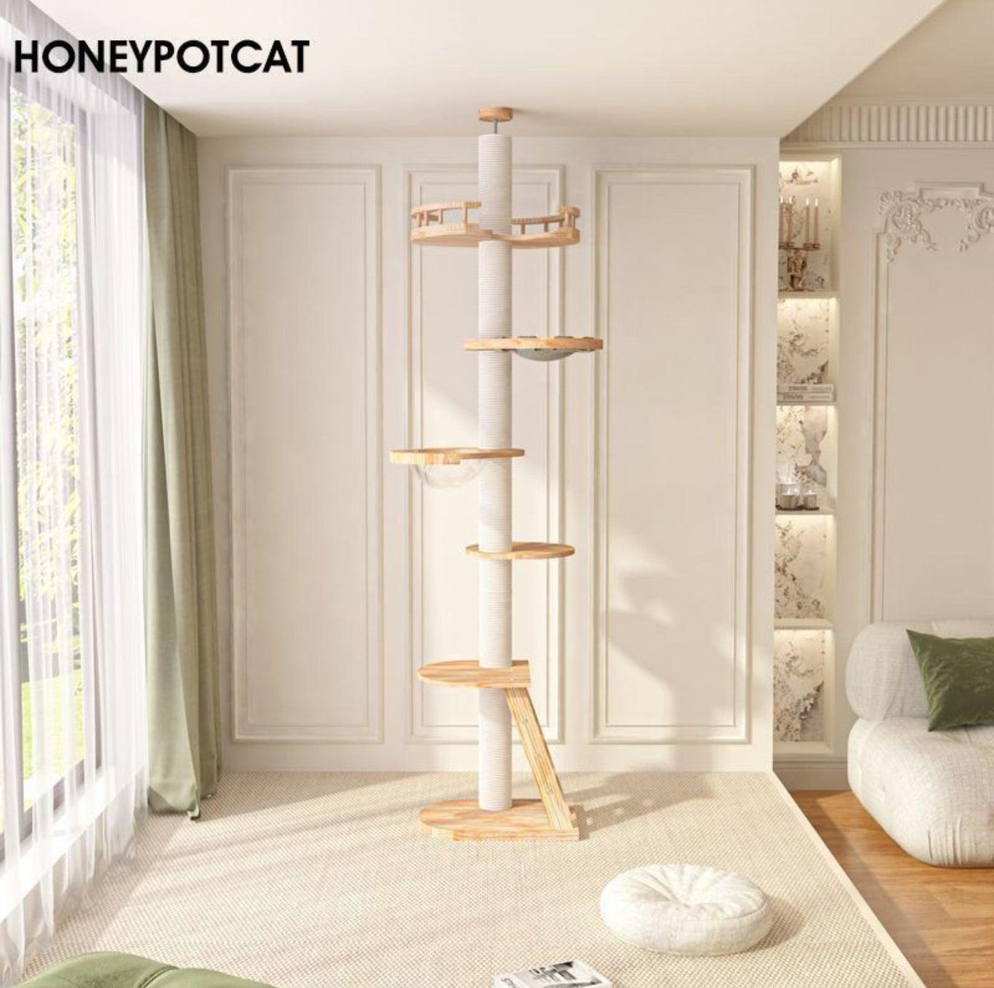 HONEYPOT Cat Floor-to-Ceiling Cat Climbing Frame Cat Tree