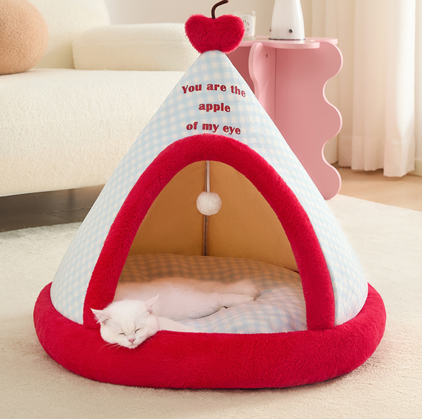 Teepee-Style Enclosed Pet Tent Bed