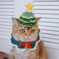 Knitted Pine Tree Christmas Pet Hat: Handcrafted Festive Accessory for Cats & Small-Medium Dogs