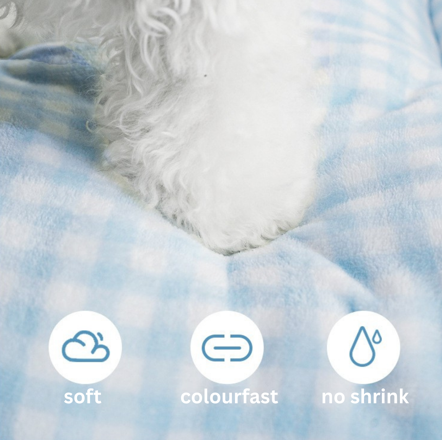 Gingham Sofa-Style Pet Bed – Soft, Supportive & All-Season Comfort