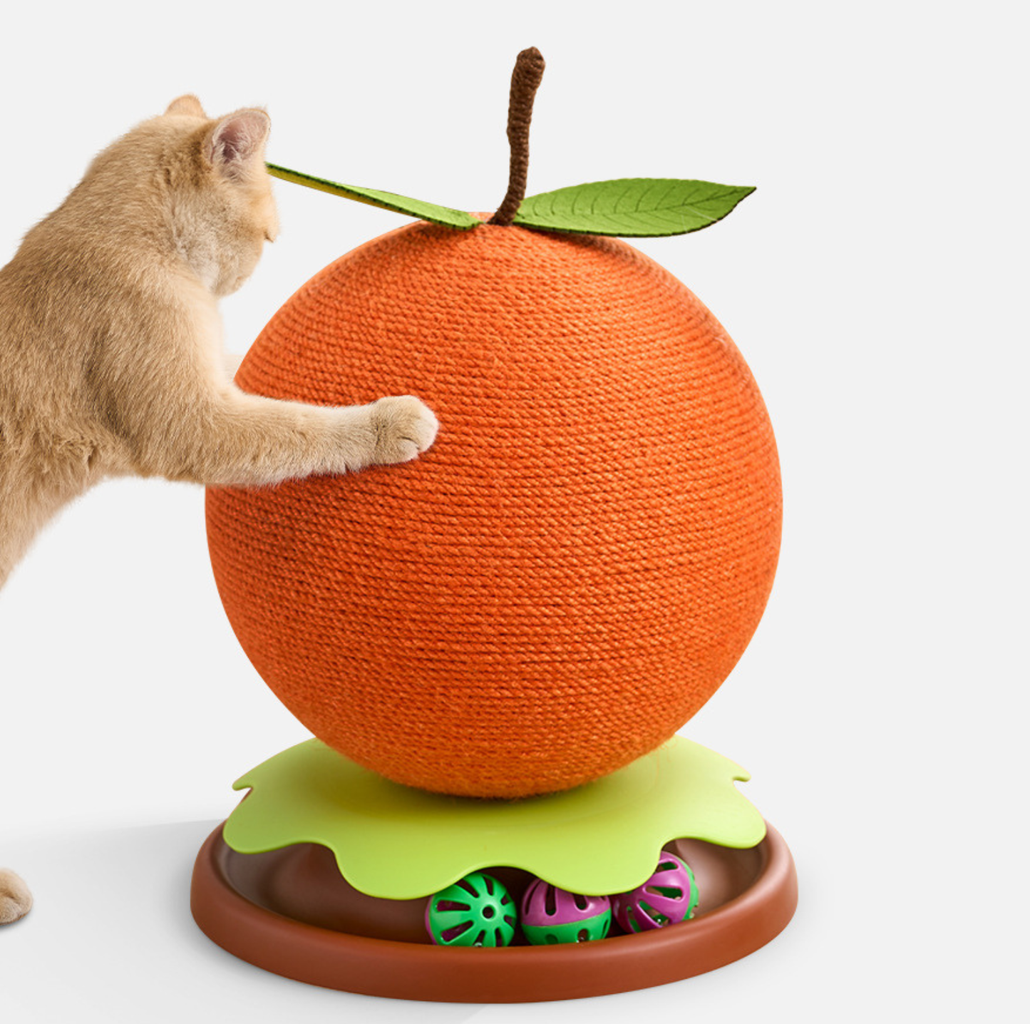 Sisal Ball Cat Scratcher with Track Toy