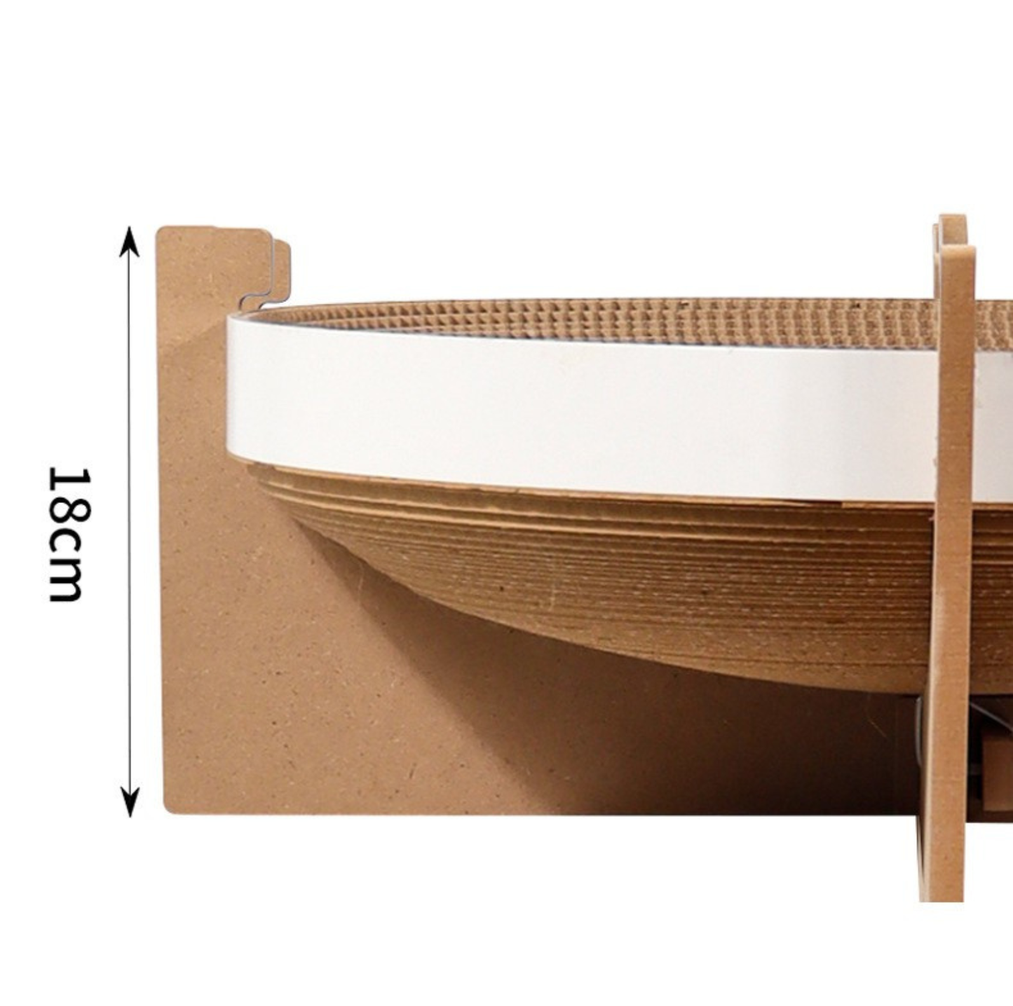 Double-Layer Cat Scratcher Lounge Tower with Hanging Toys