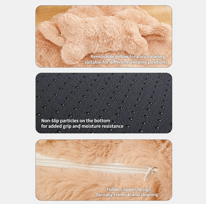 Thickened Faux Fur Pet Sleeping Mattress with Pillow