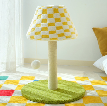 Table Lamp Style Cat Scratching Post with Hanging Toy