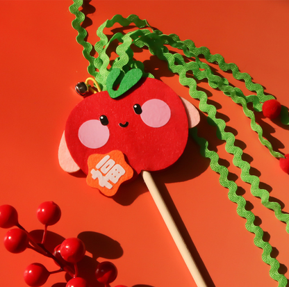 Lucky Fruit Interactive Cat Wand (Apple / Orange)