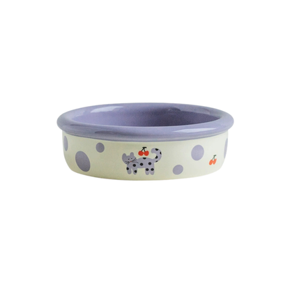 Patterned Ceramic Pet Feeding Bowl