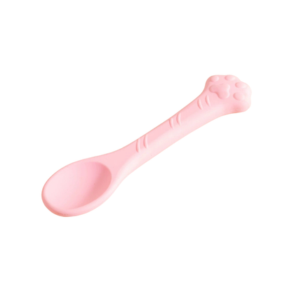 Paw-Shaped Colourful Silicone Pet Feeding Spoon