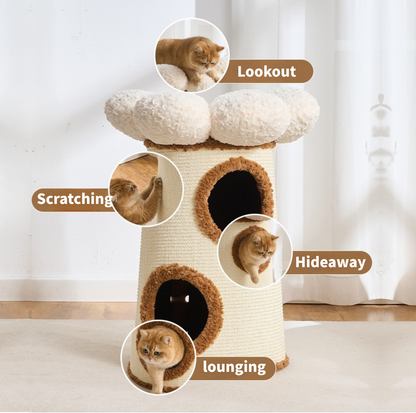 Bloom Nest 3-Tier Sisal Cat Barrel Condo