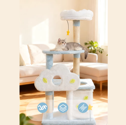 Medium Size Dreamy Sky Cat Tree Cloud Tower - 105cm (KM032)