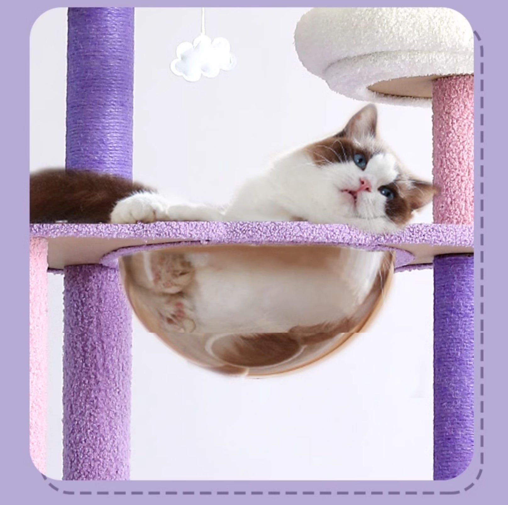 Purple Sky Adventure Cat Tree PawPawUp