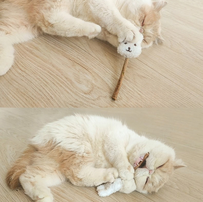 Cartoon Plush Silvervine Stick Cat Chew Toy