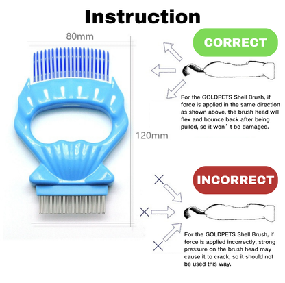 Shell 2-in-1 Detangling and Finishing Comb for Cats, Dogs & Rabbits