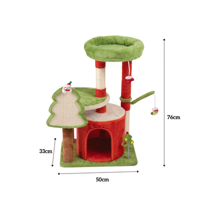 Christmas Tree-Themed Cat Tree (KC003)