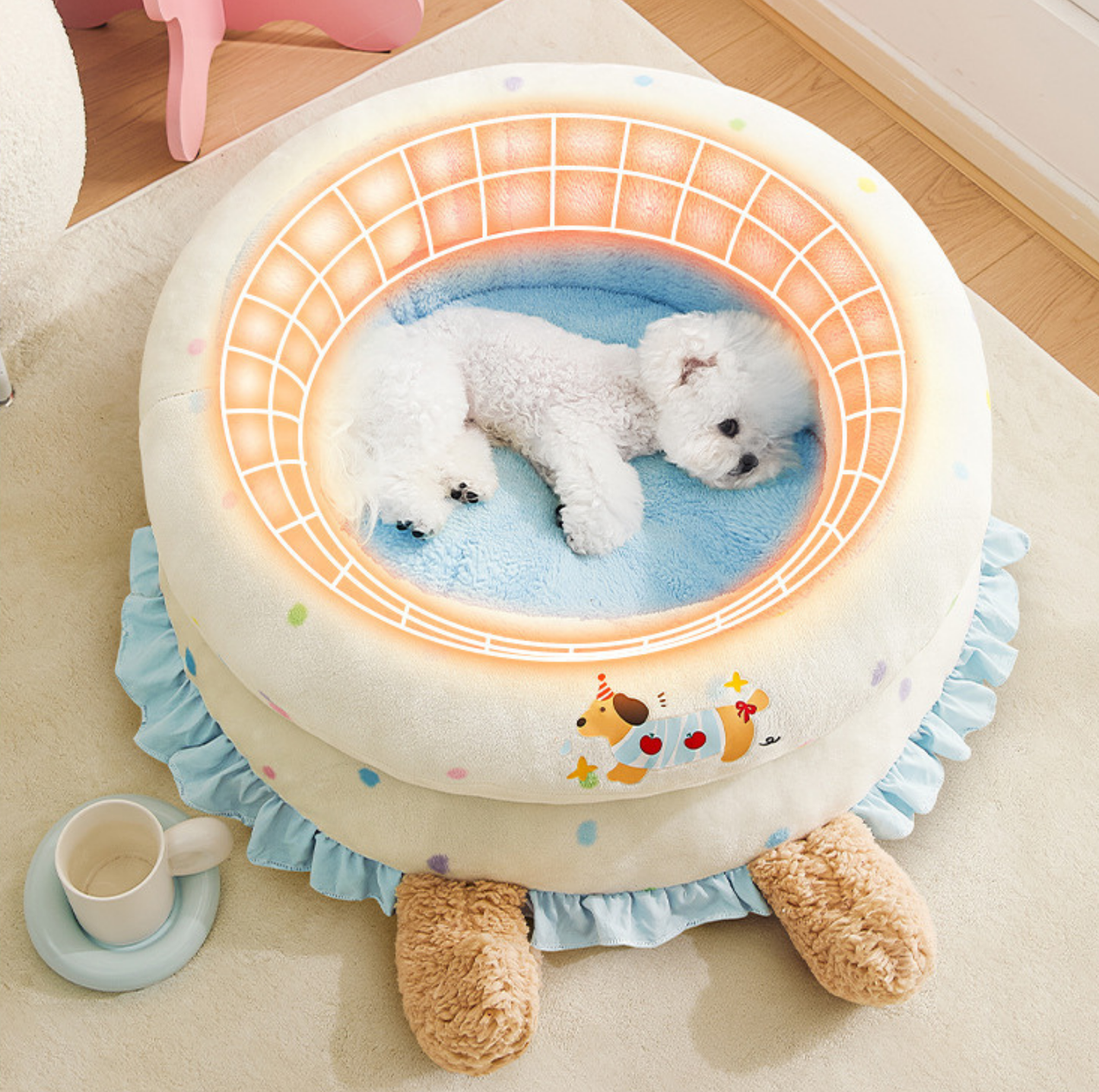 Double-Layer Cake Pet Bed – Deep-Sleep
