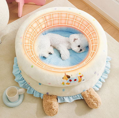 Double-Layer Cake Pet Bed – Deep-Sleep