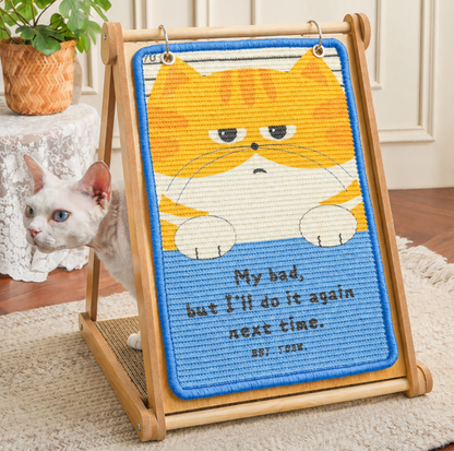 Ginger Cat Calendar-Style Scratcher Board with Wooden Frame