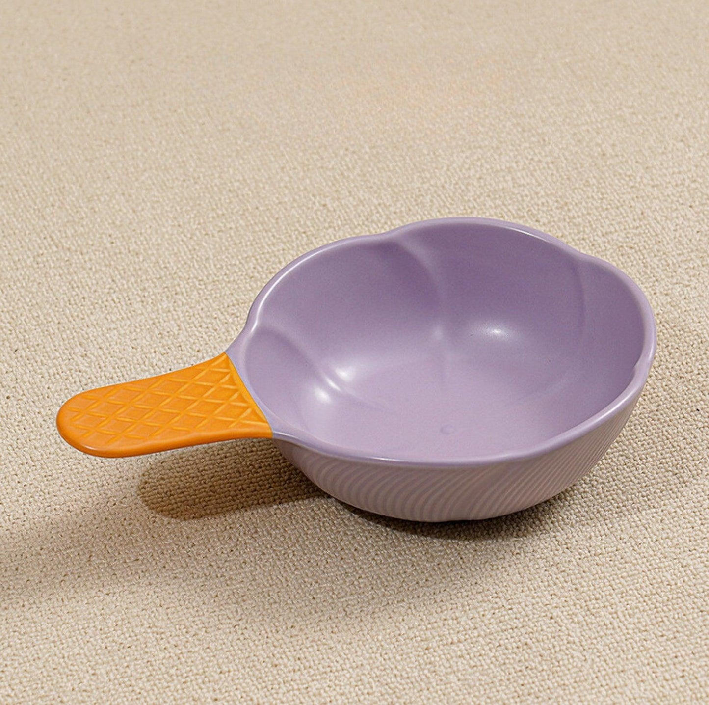 Sweet Ice-Cream Ceramic Pet Bowl with Handle Cat Bowl Small Dog Bowl