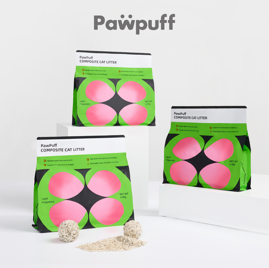 PawPuff Composite Cat Litter - Mineral + Tofu