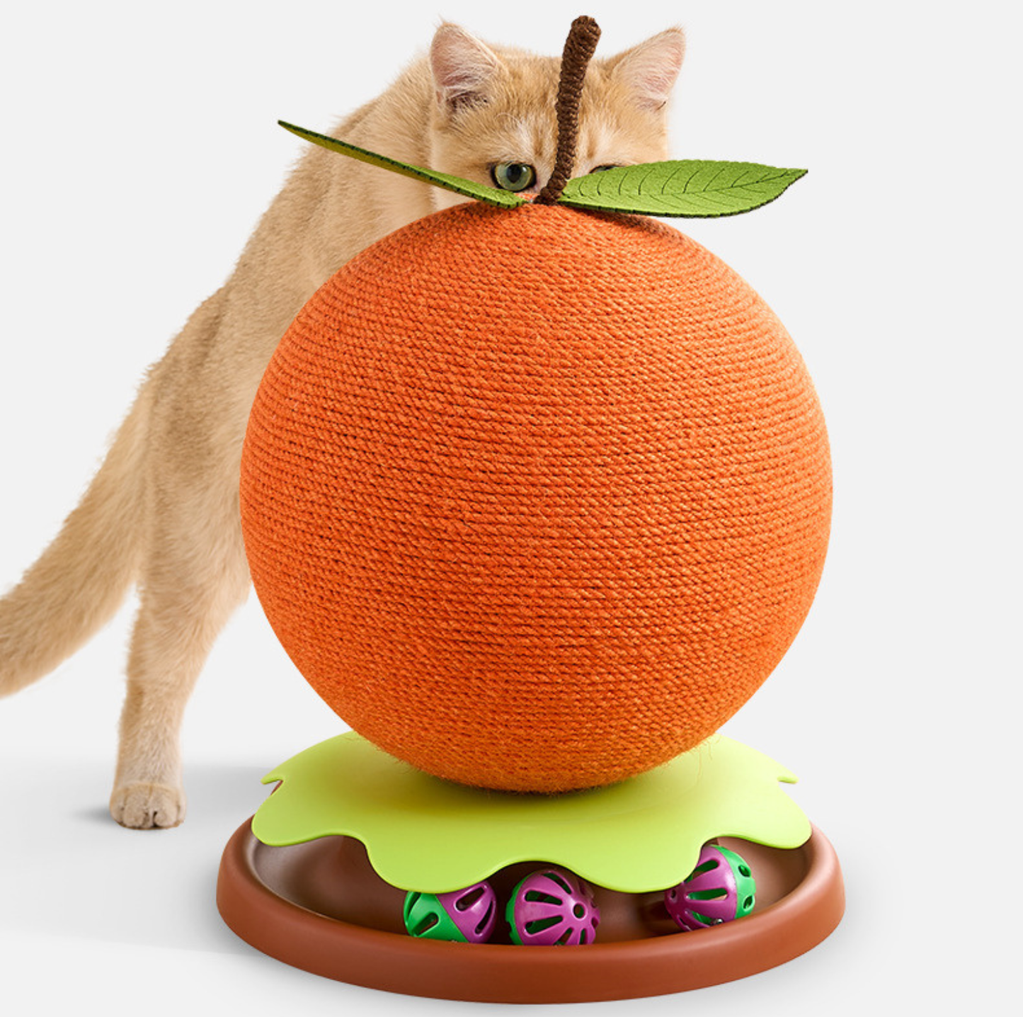 Sisal Ball Cat Scratcher with Track Toy