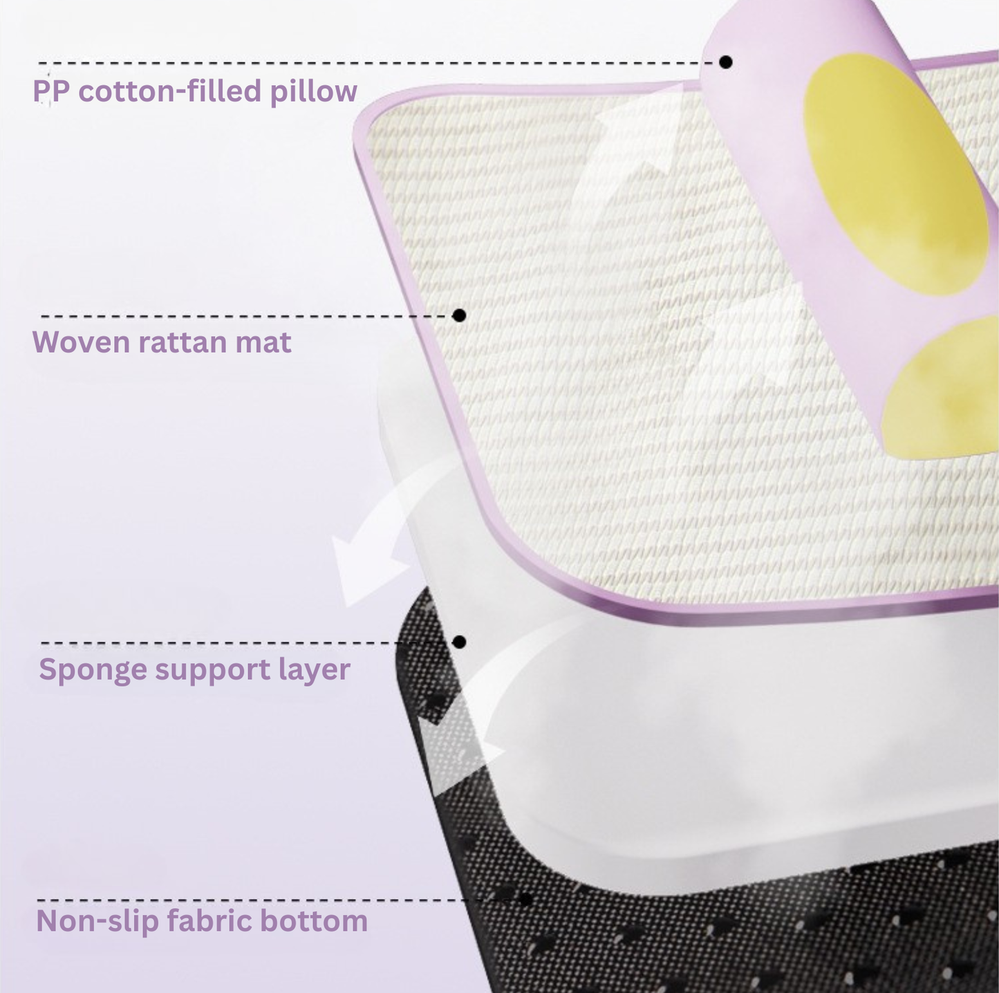 Summer Cool Feeling Pet Mat with Neck Pillow