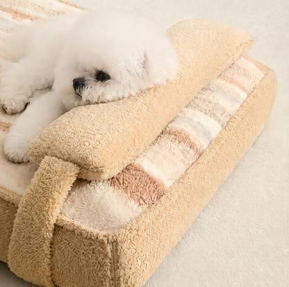 Plush Pet Mattress Bed with Removable Pillow