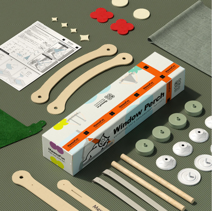 MeowooFun Cat Window Percher Hammock - Christmas Theme