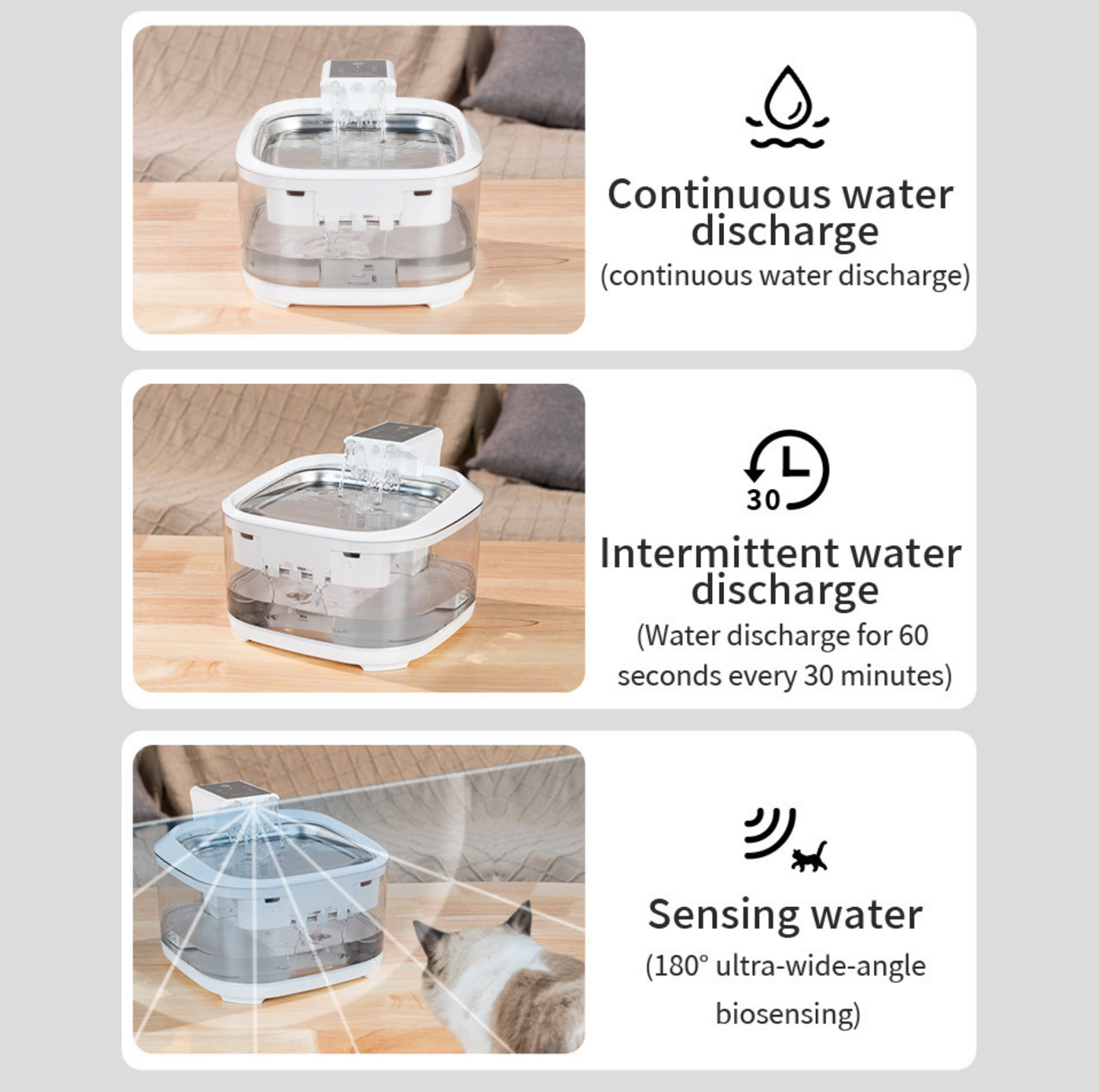 4.5L Rechargeable Wireless Pet Water Fountain