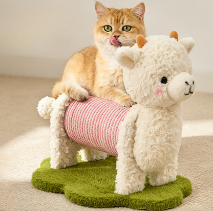Alpaca Rotating Sisal Cat Scratcher Toy