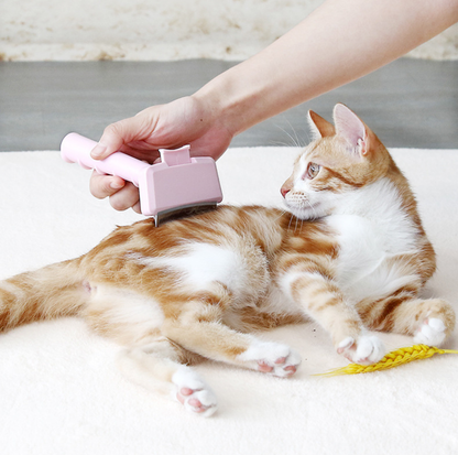One-Click Self-Cleaning Pet Undercoat Deshedding Brush for Cats & Dogs