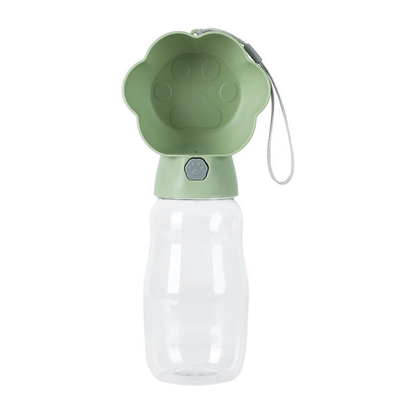 Paw-Shaped Portable Pet Water & Food Bottle – 2-in-1 Travel Dispenser