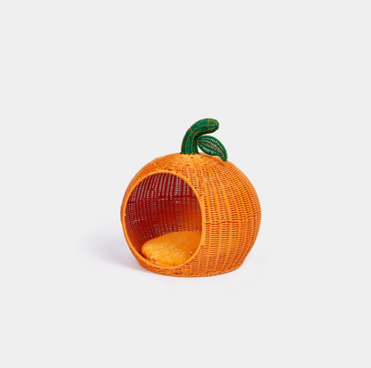 Vetreska Tangerine Rattan Pet Bed