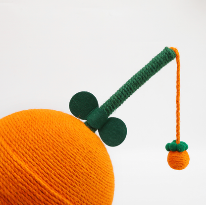 Fruit Lollipop Style Cat Scratcher Toy – Orange & Strawberry