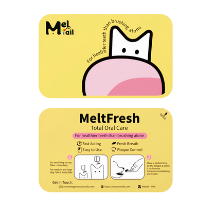 Meltail MeltFresh – Total Oral Care Probiotic Oral Strips for Dogs & Cats