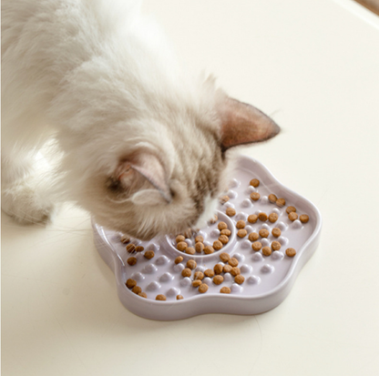 Petal Shaped Ceramic Pet Slow Feeder