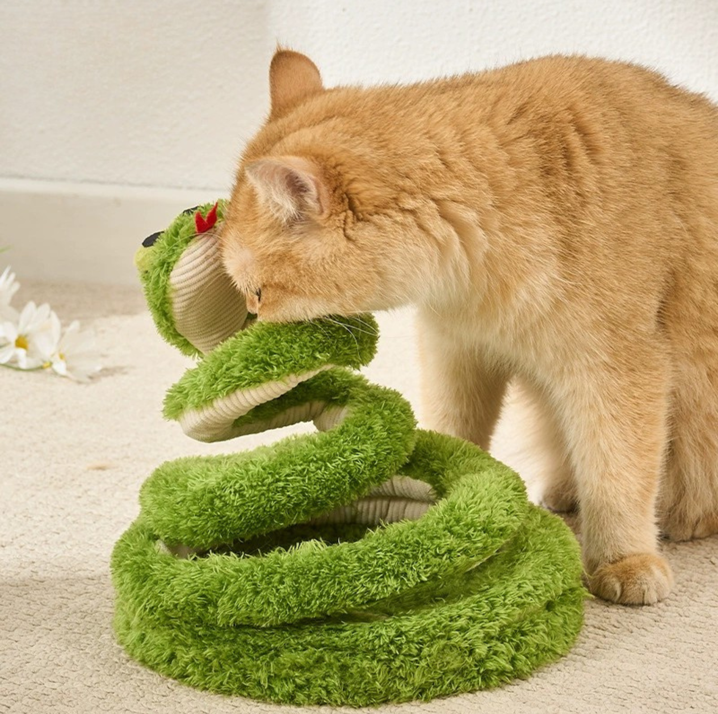 Wiggle Snake Interactive Spring Cat Toy with Chirping Sound