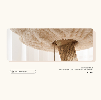 Flower Series Cat Tree – White Bloom (2 Platforms)