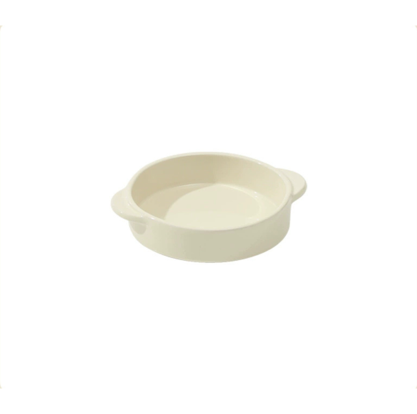 Dual-Handle Ceramic Pet Feeding Bowl