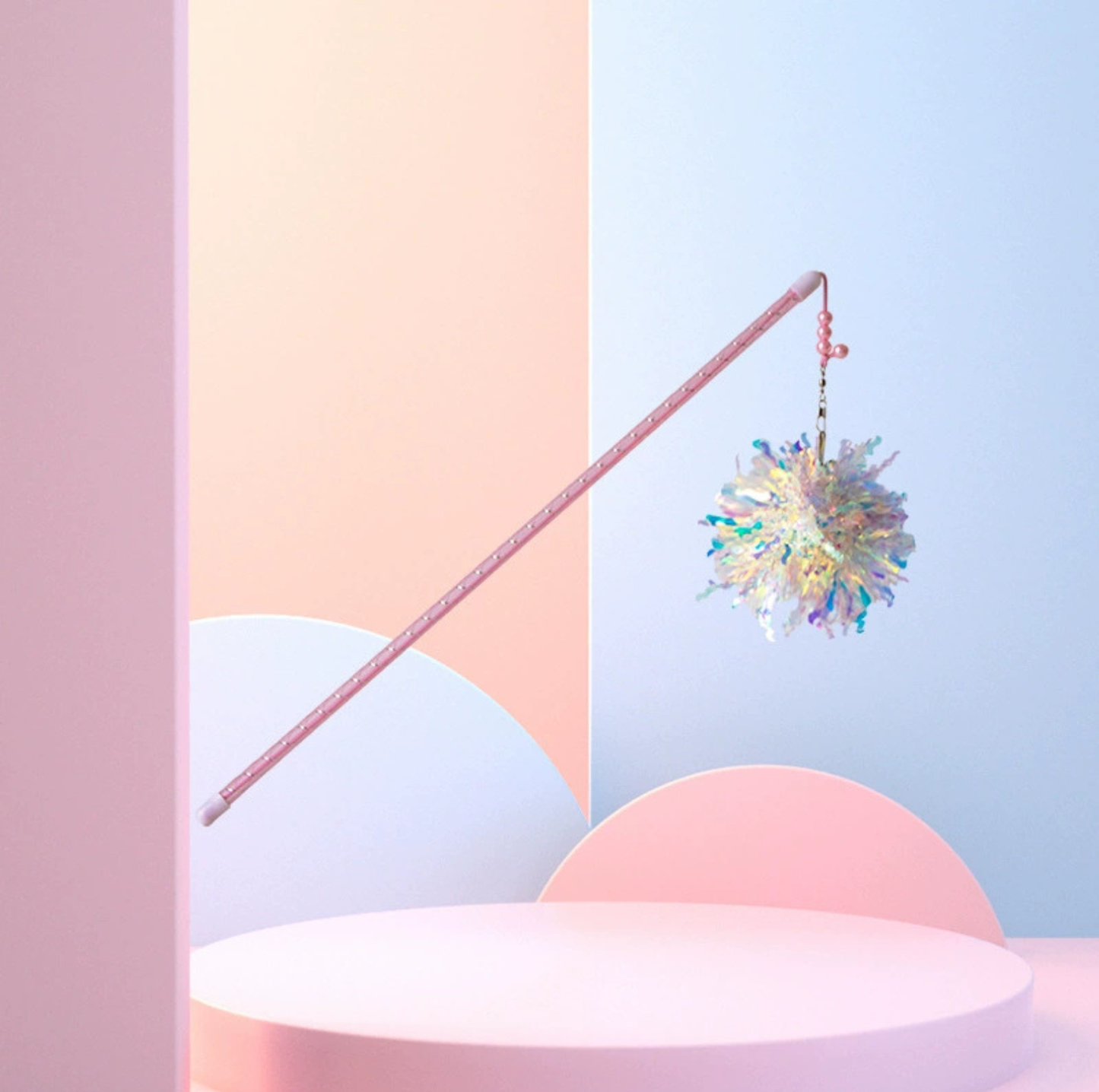 Elastic Telescopic Cat Teaser Wand – High Bounce Toy