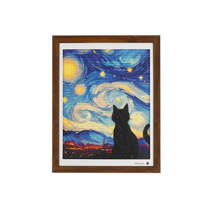 Framed Sisal Cat Scratching Board – Wall-Mounted Decorative Vertical Cat Scratcher