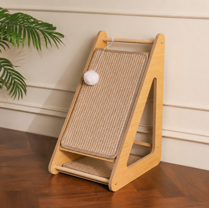 Triangle Sisal Cat Scratcher Stand with Play Ball