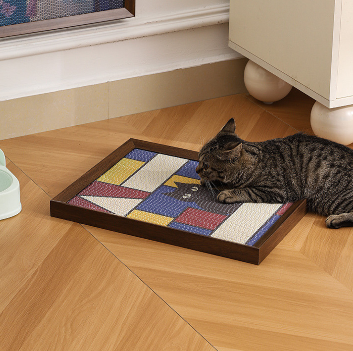 Framed Wall-Mounted Cat Scratcher