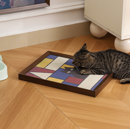 Framed Wall-Mounted Cat Scratcher