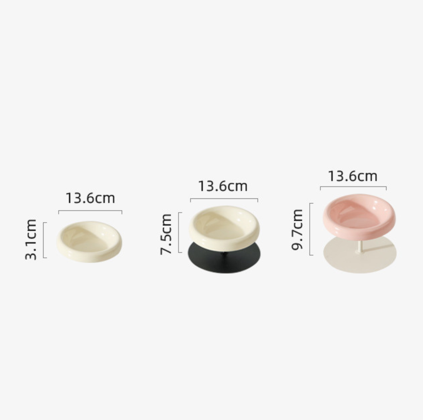 Aura Ceramic Pet Bowl with Metal Stand
