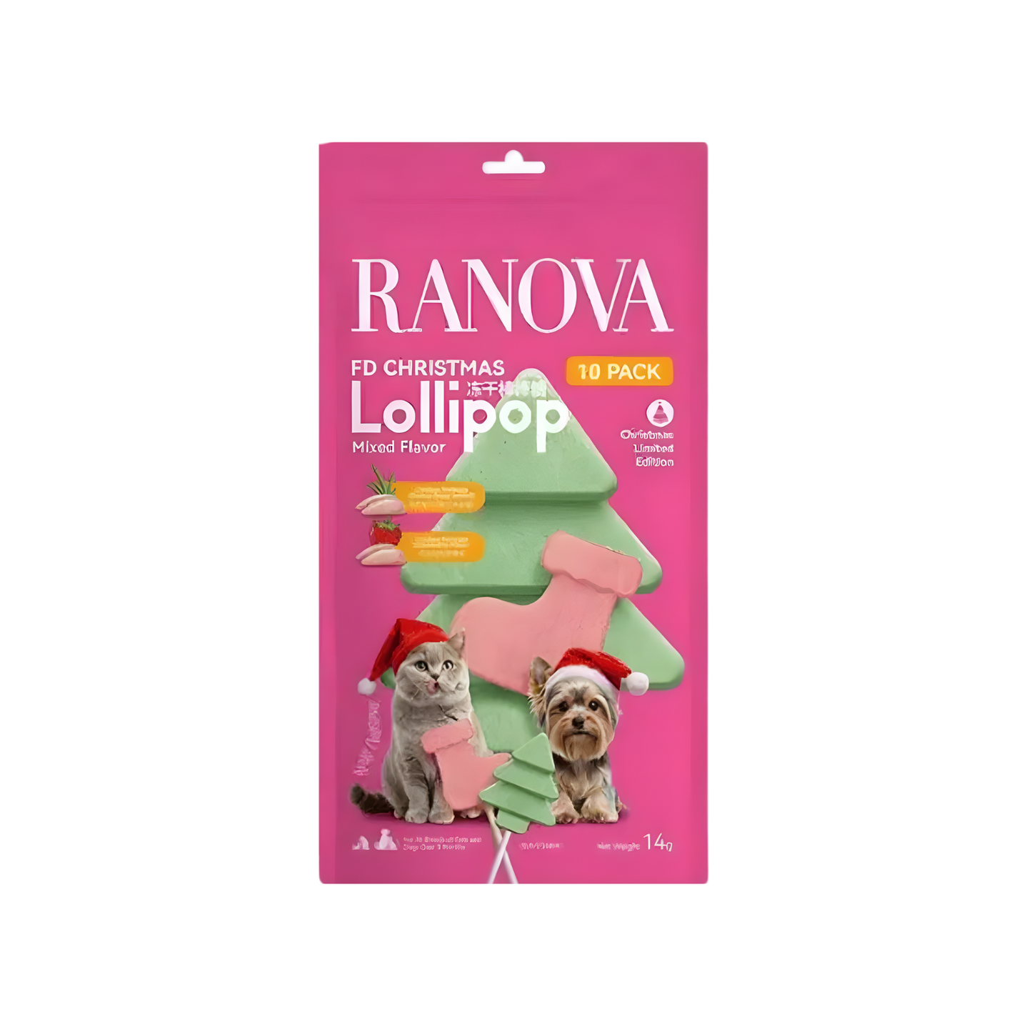 RANOVA Freeze-Dried Lollipop Treats | Christmas Limited Edition (10pcs)